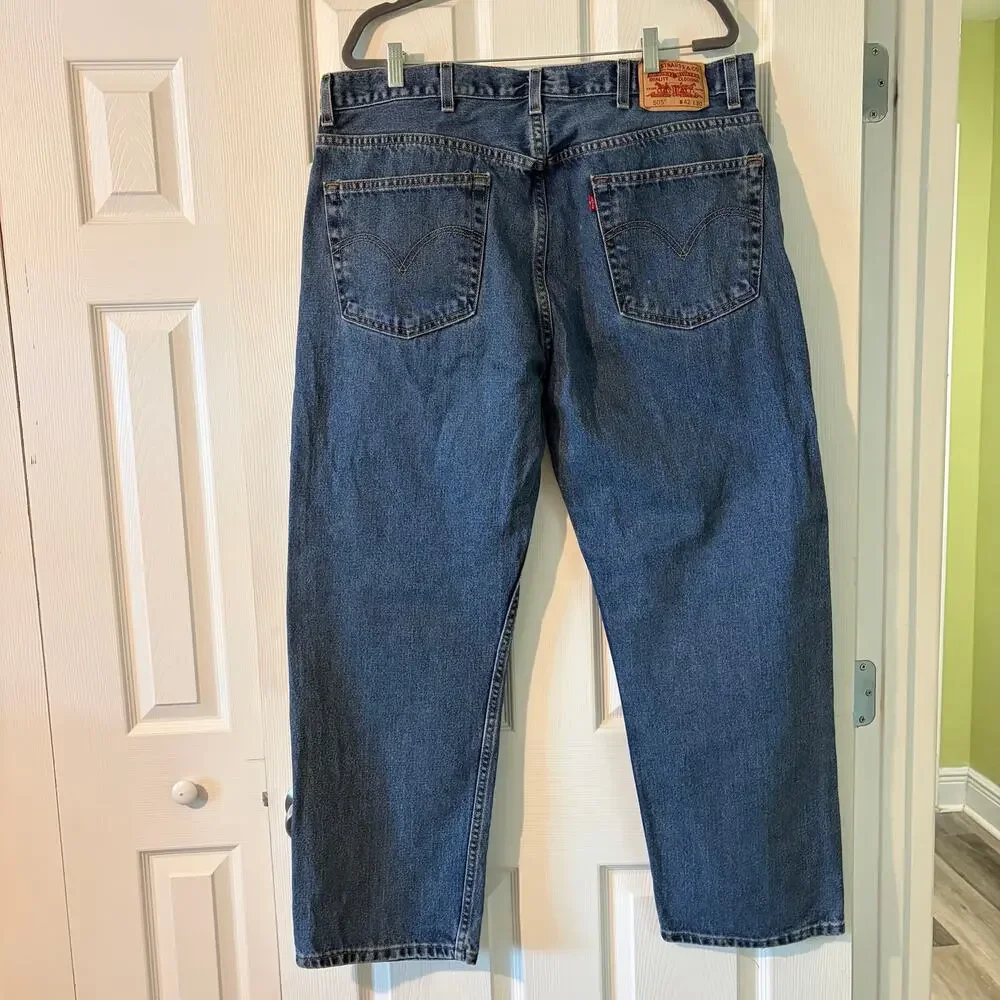 Levi's 505 Regular Fit Men's Jeans 42x30 Medium Wash Straight Leg Classic Denim